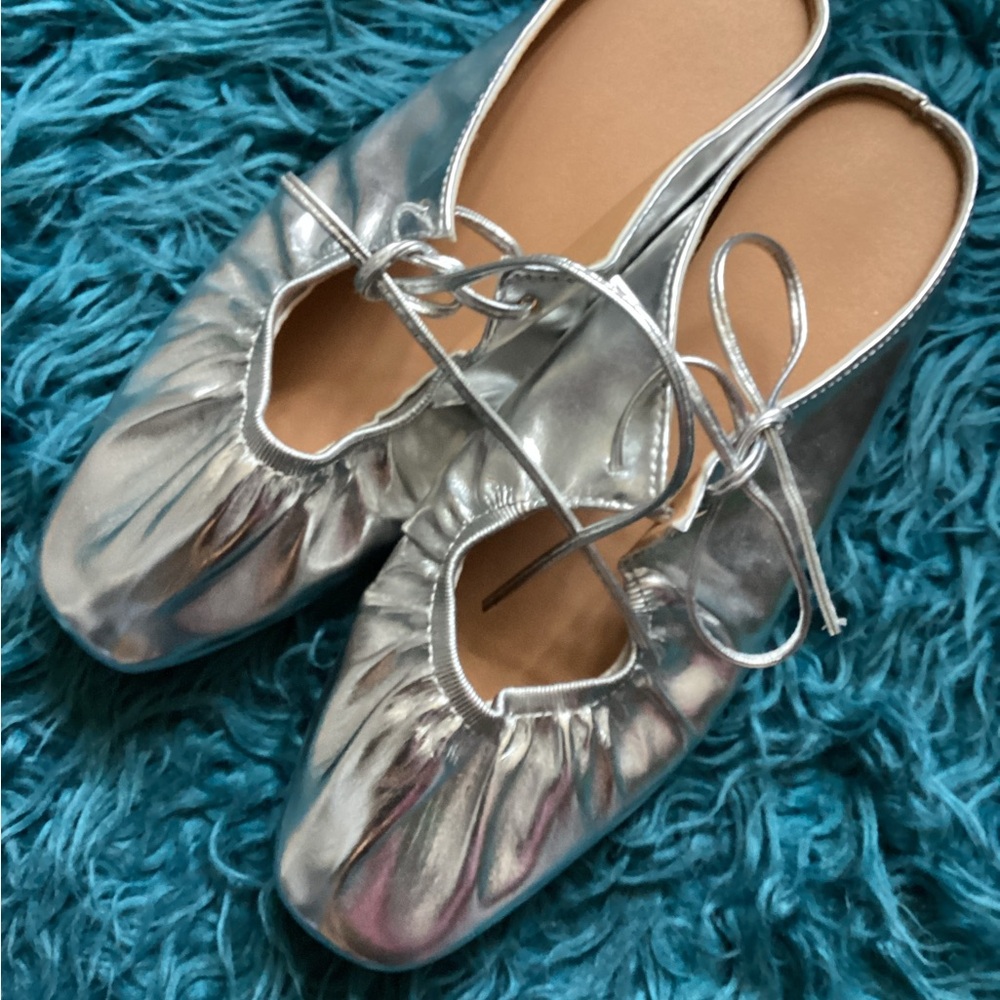Silver Women's Mules - Picture 3 of 8